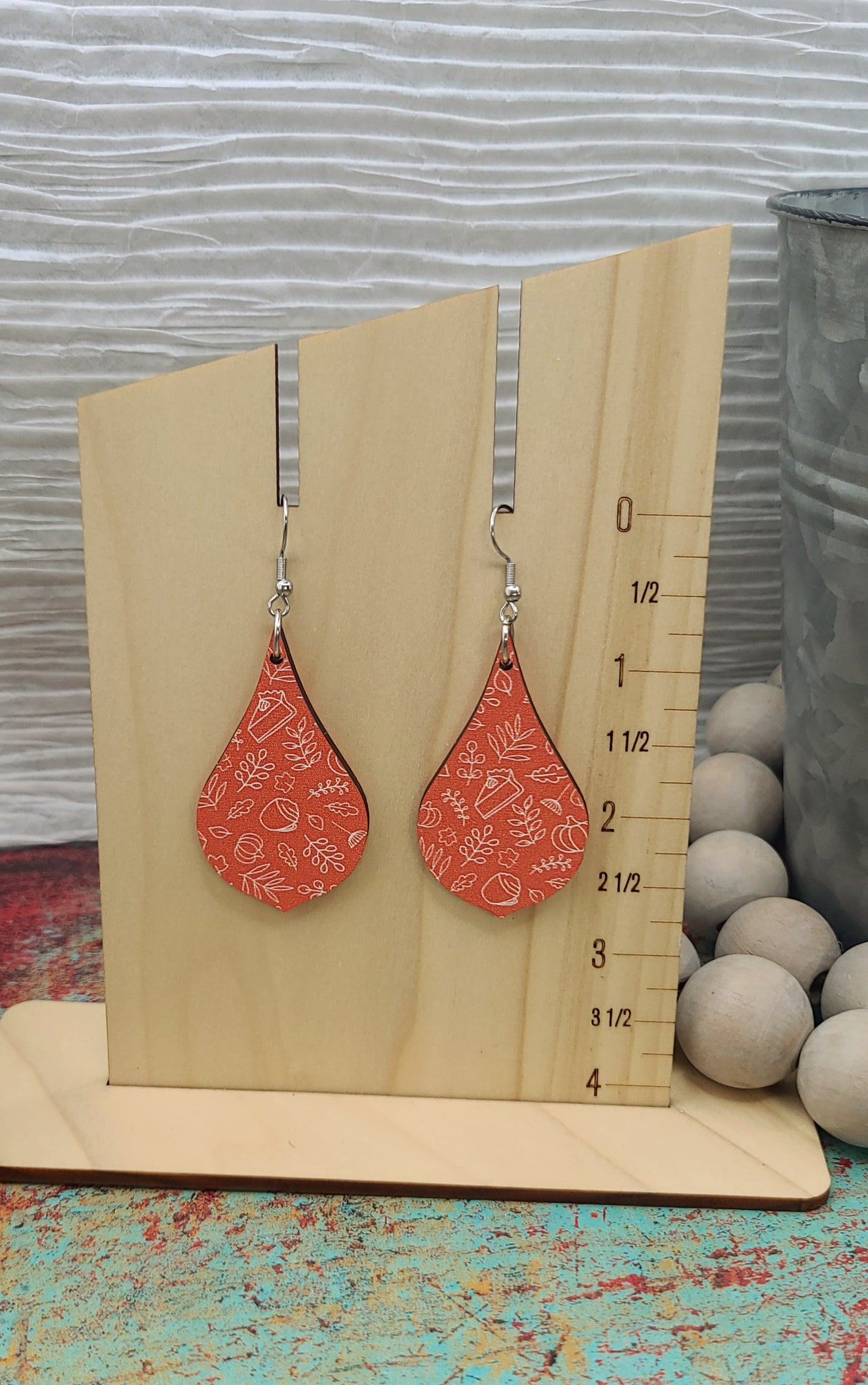 Pumpkin Spice Stretched Drop Earrings