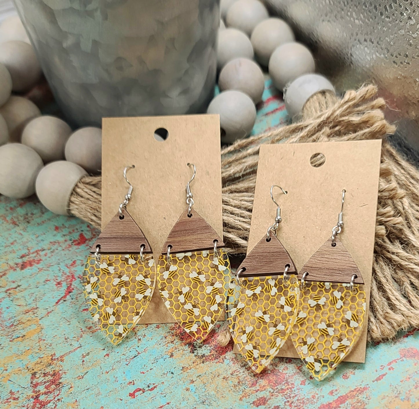Bee Split Petal Earrings