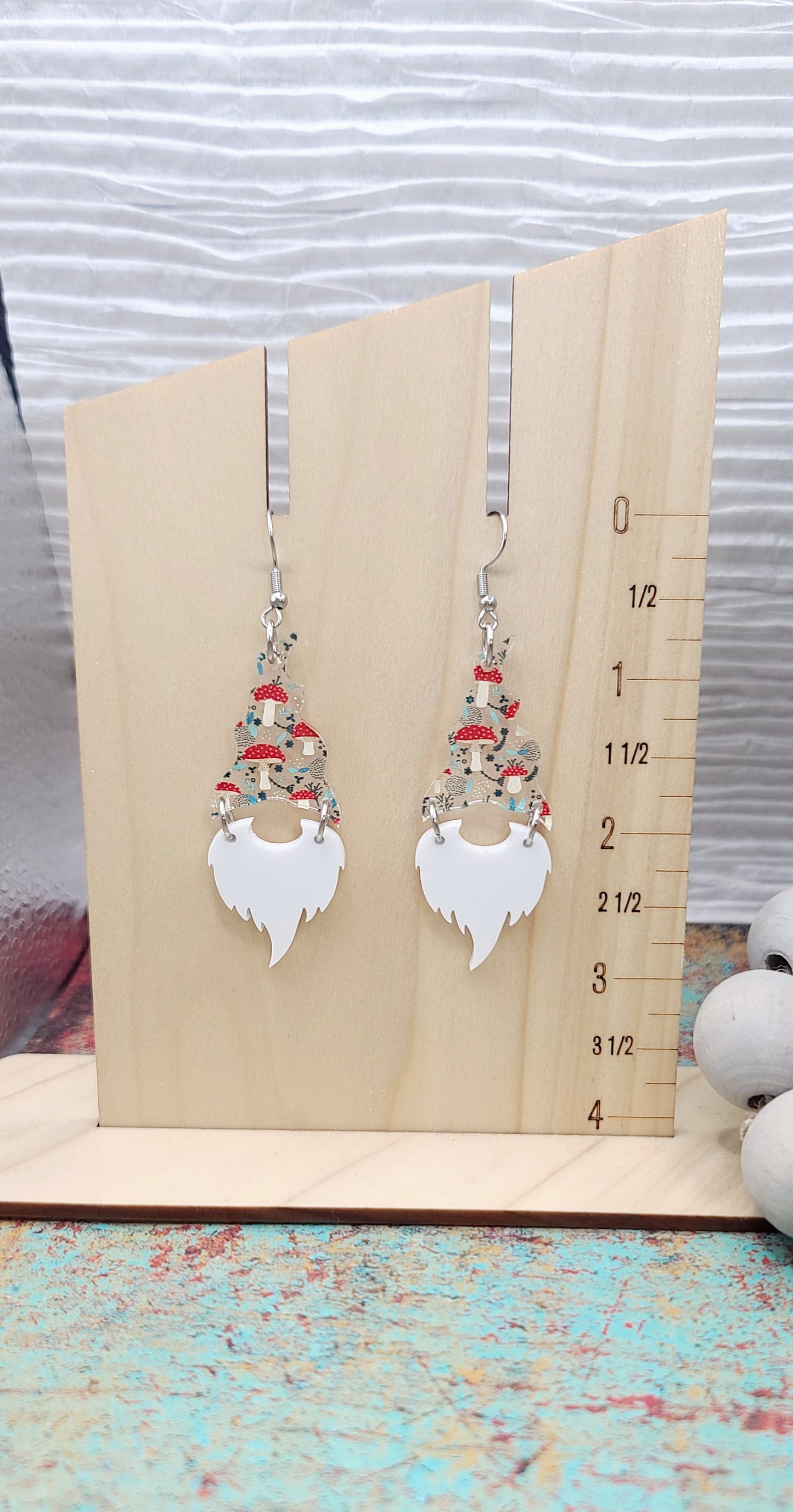 Mushroom Gnome Earrings