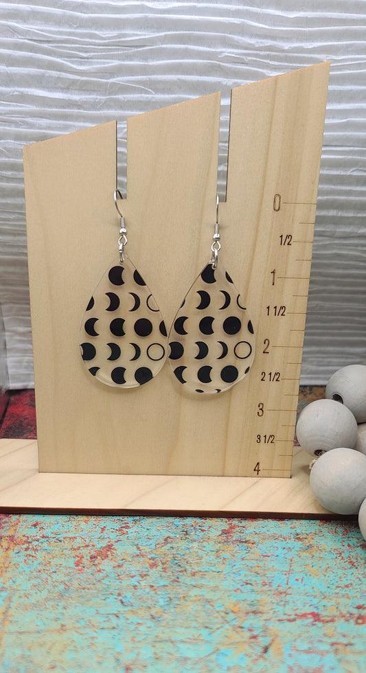 Moon Phases Teardrop Earrings