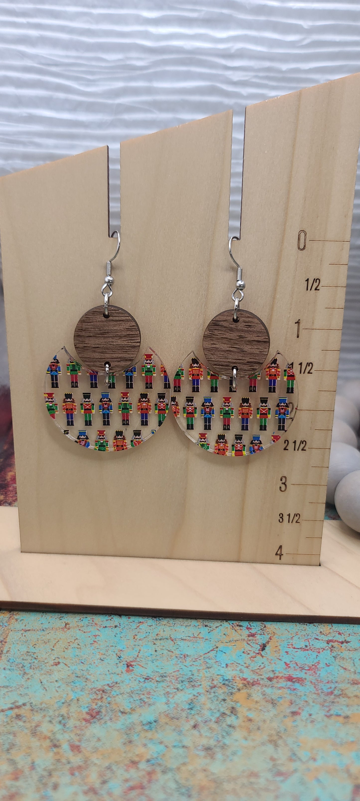Nutcracker Stacked Circle Earrings