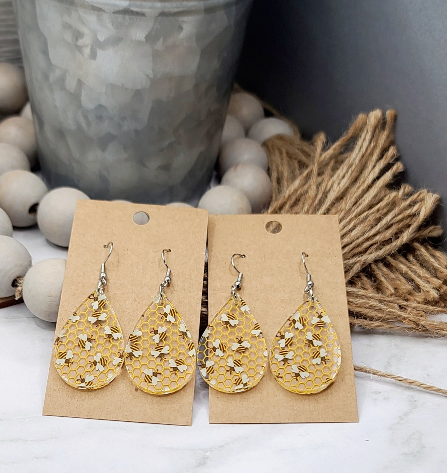 Bee Teardrop Earrings