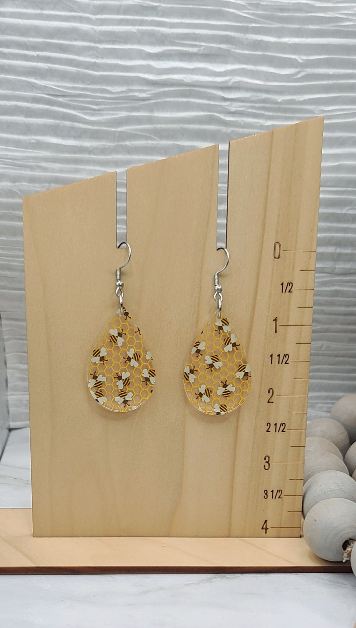 Bee Teardrop Earrings