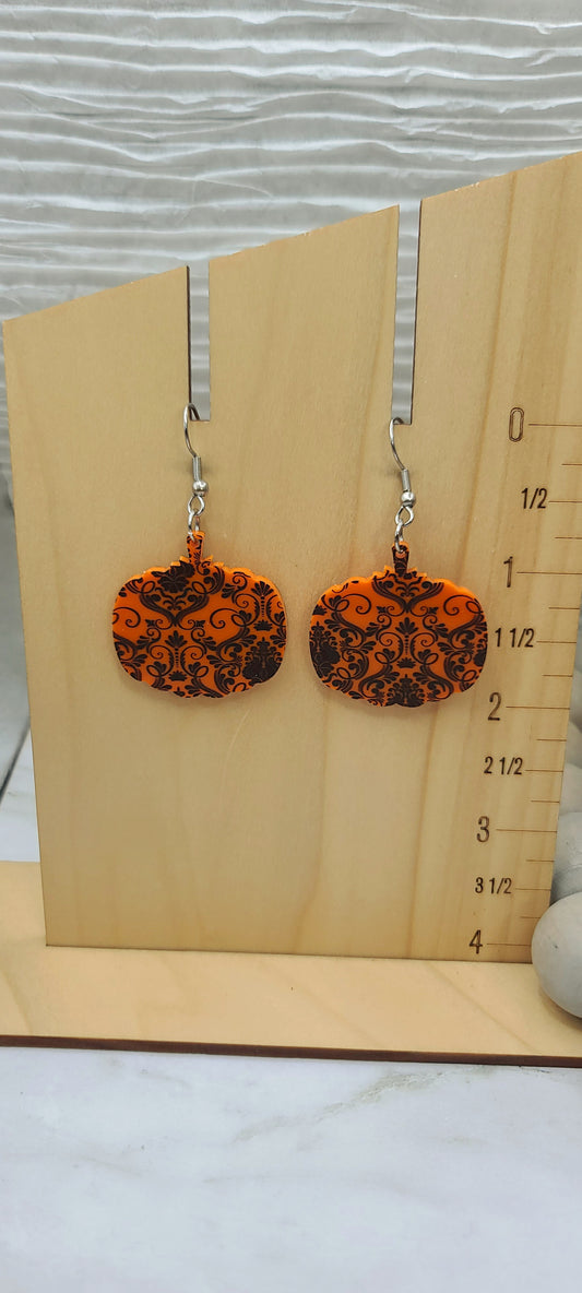 Lace Pumpkin Earrings