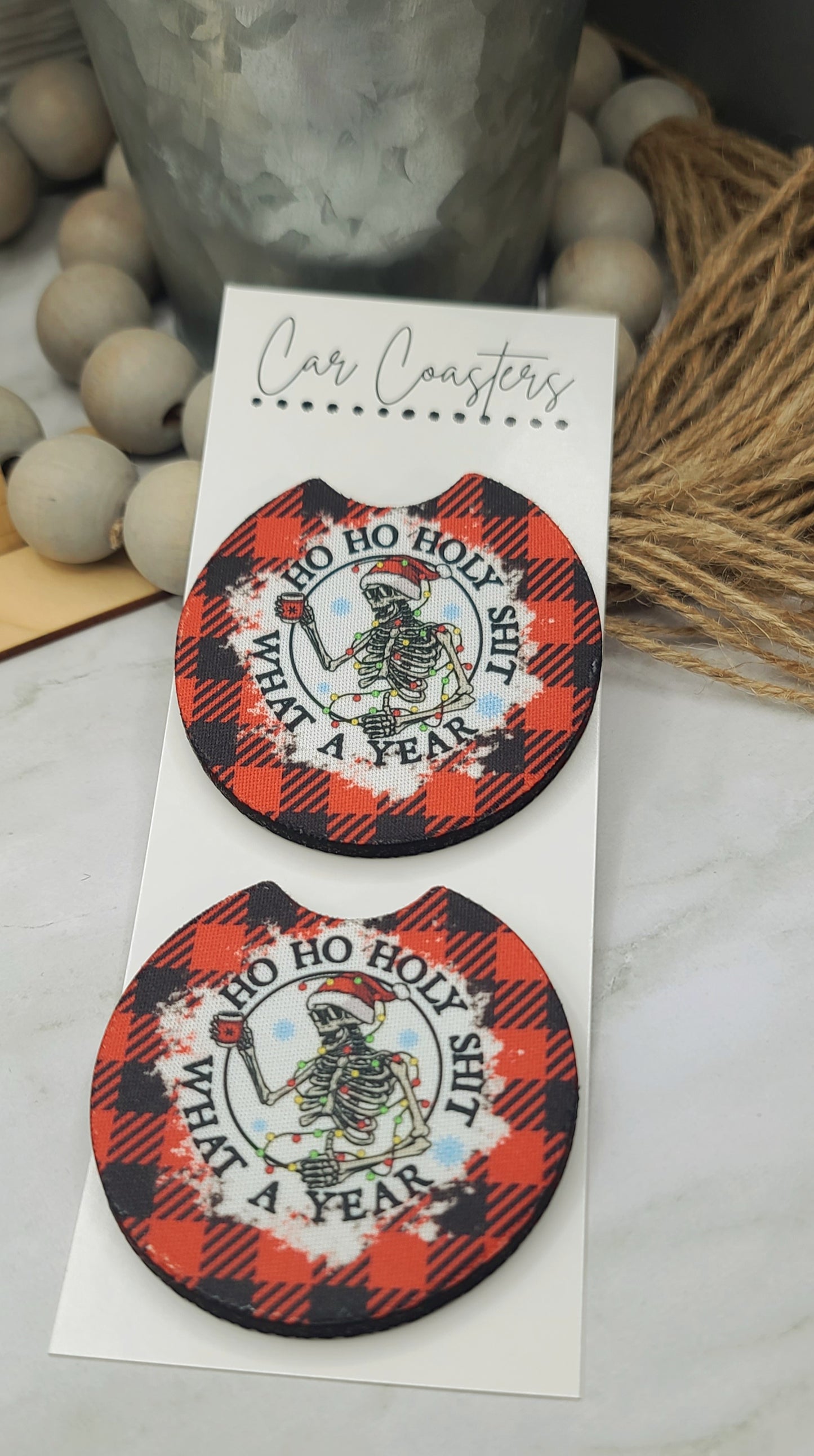 What A Year Car Coasters