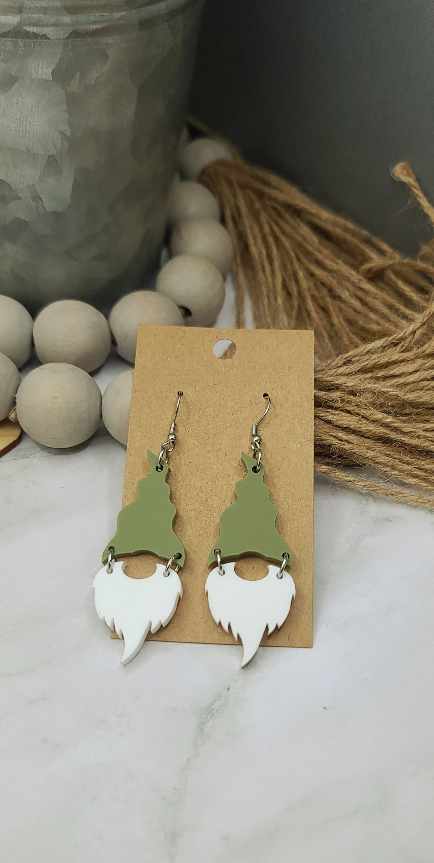 Green Gnome Earrings