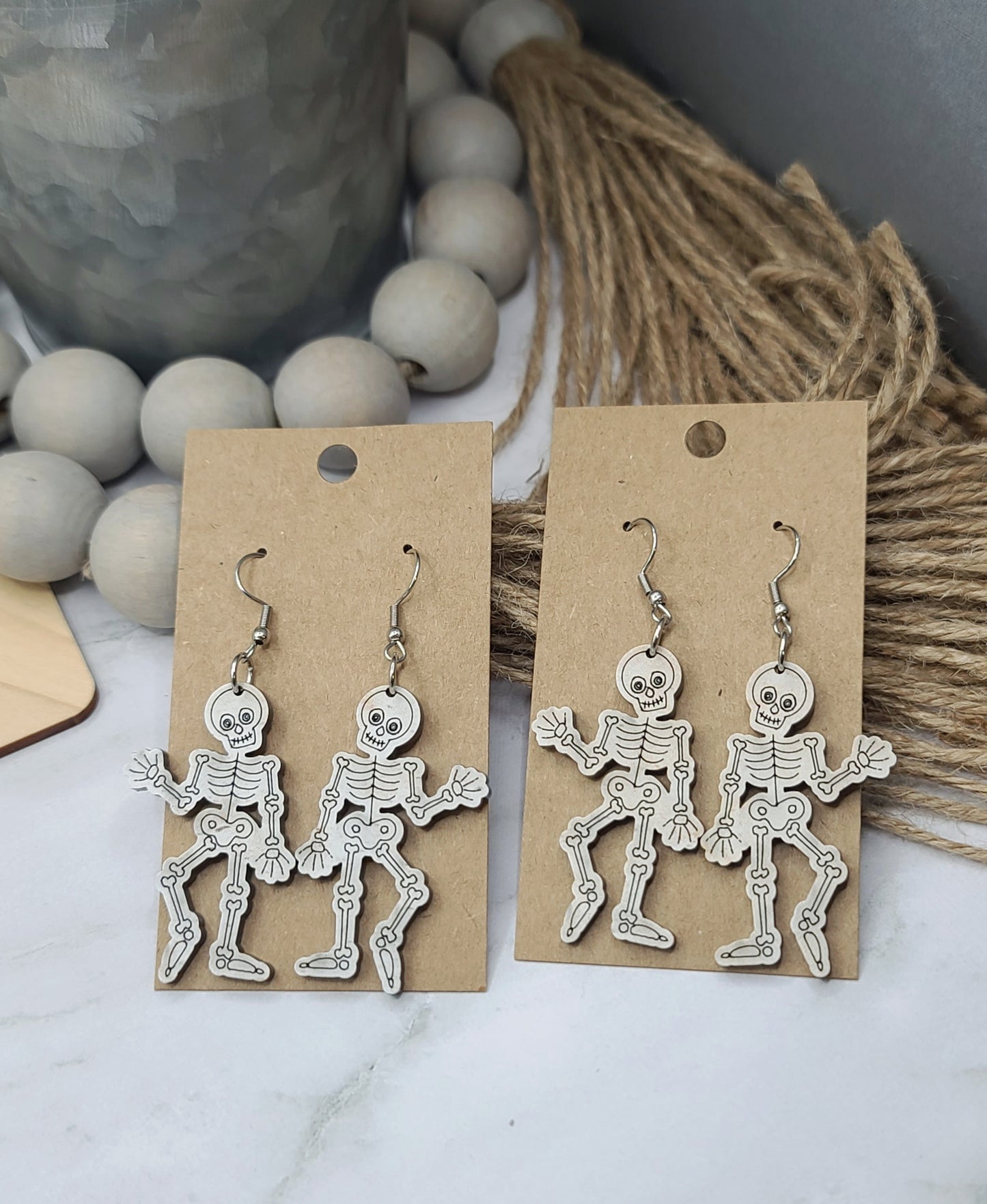 Bone Skeleton Earrings