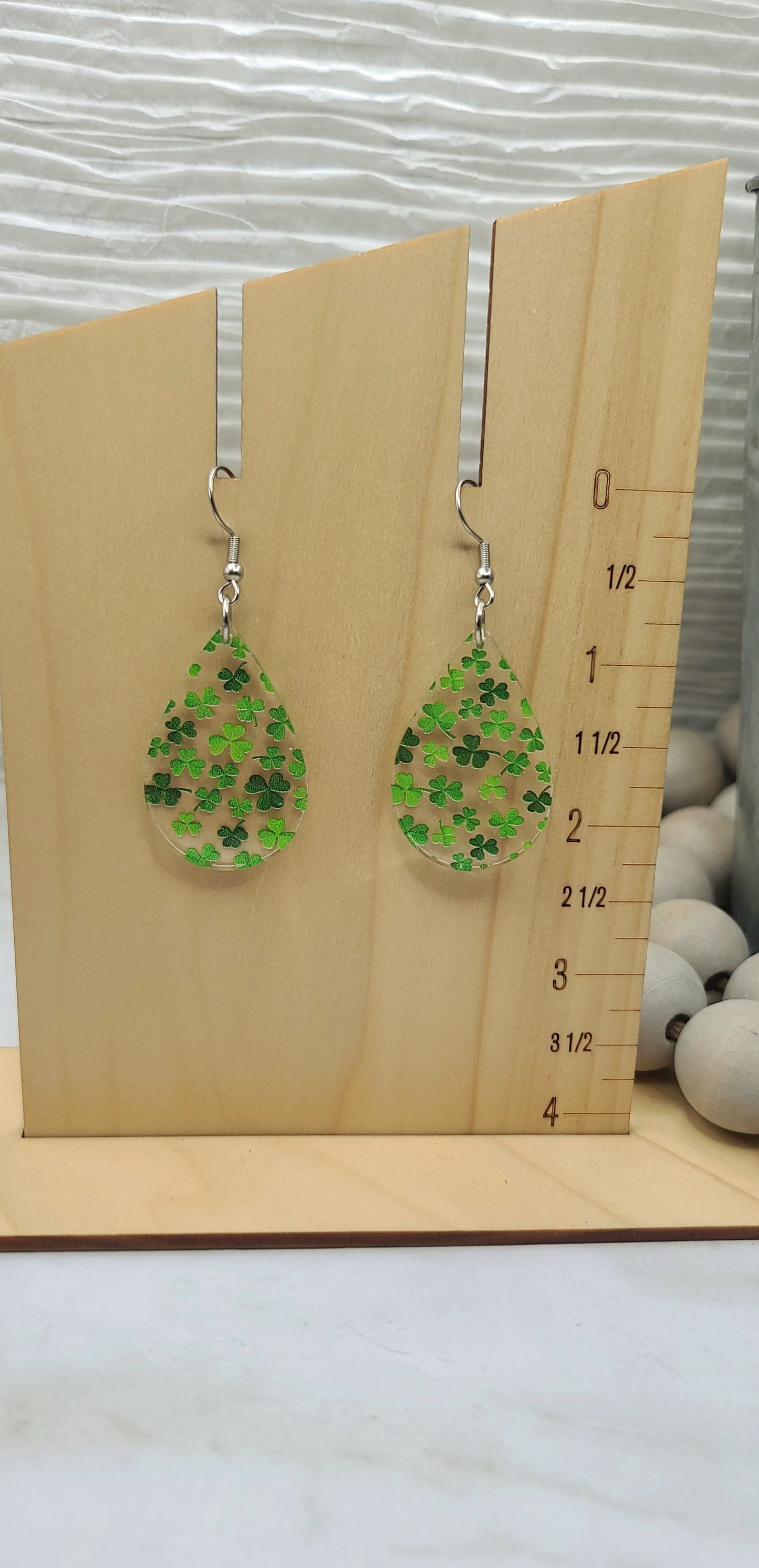 Shamrock Teardrop Earrings