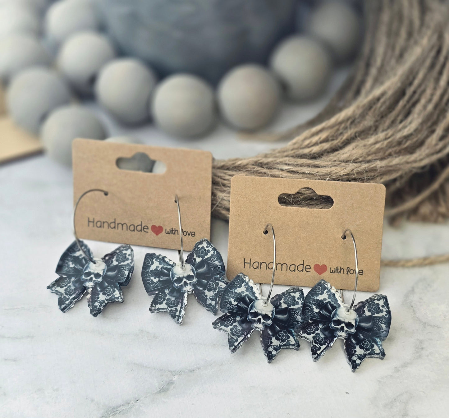 Skull Bow Earrings