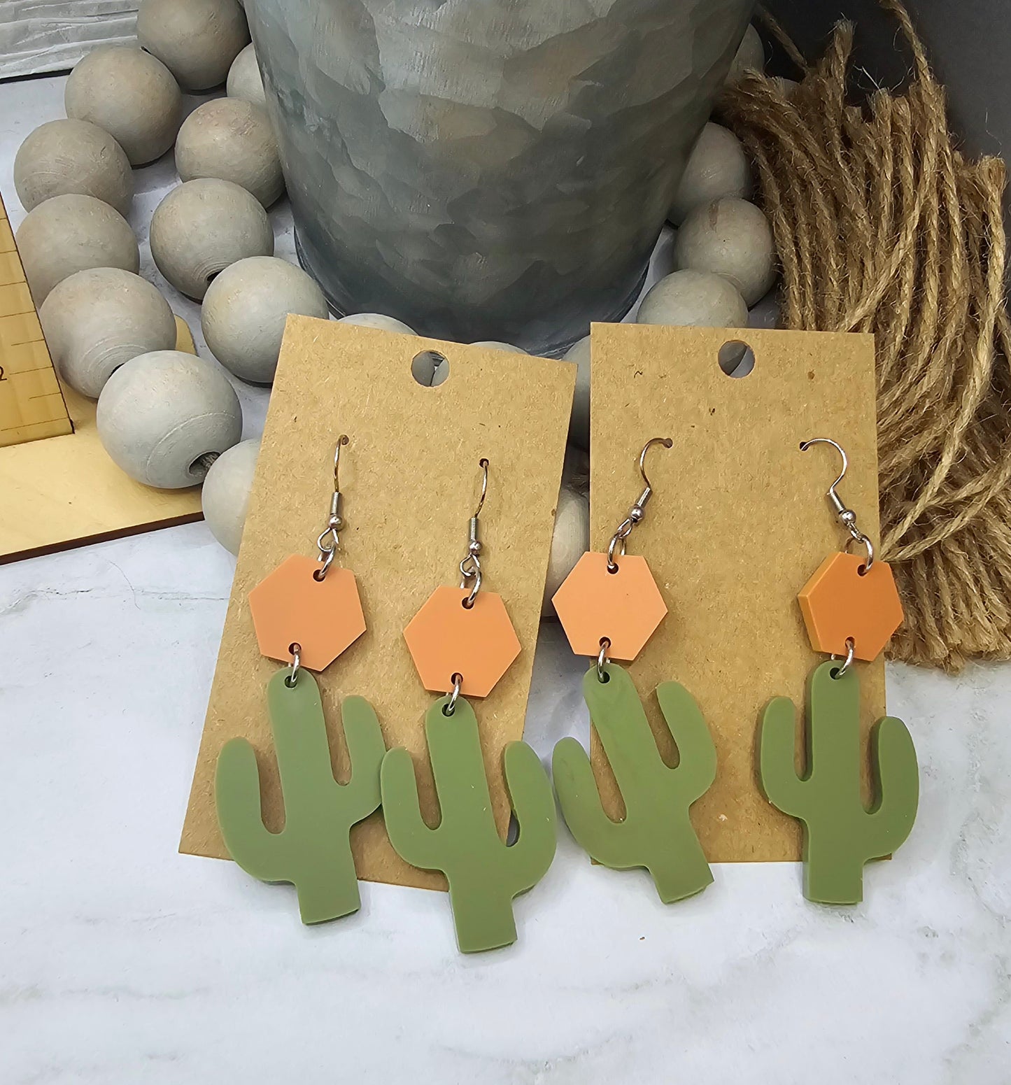 Cactus Stacked Earrings