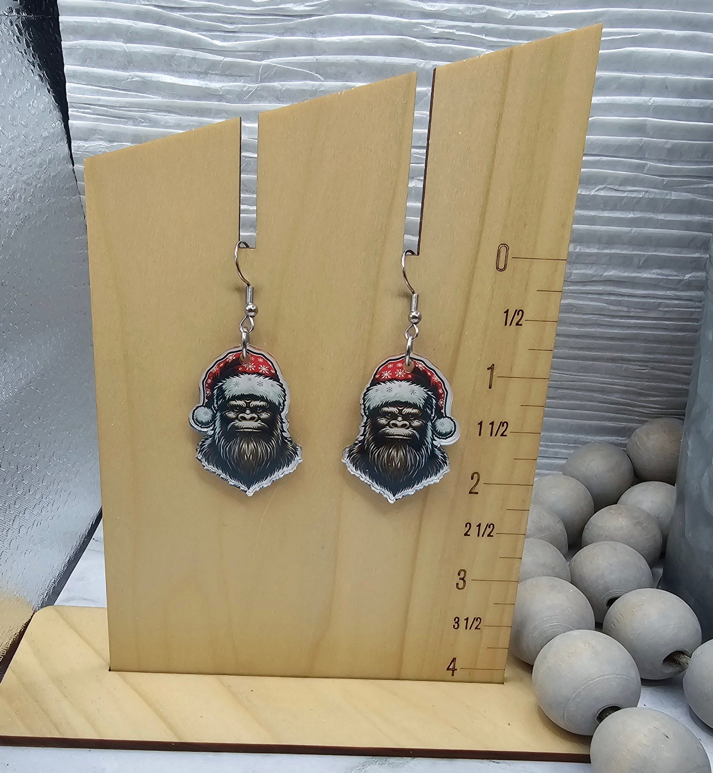 Christmas Big Foot Earrings