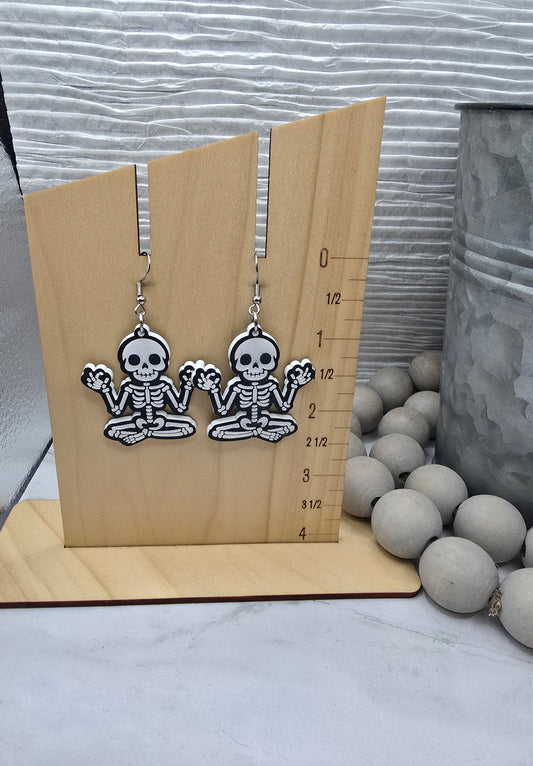 Yoga Skeleton Earrings