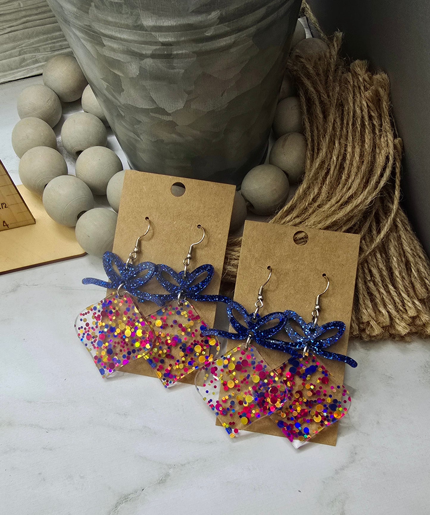 Confetti Glitter Ornament Earrings