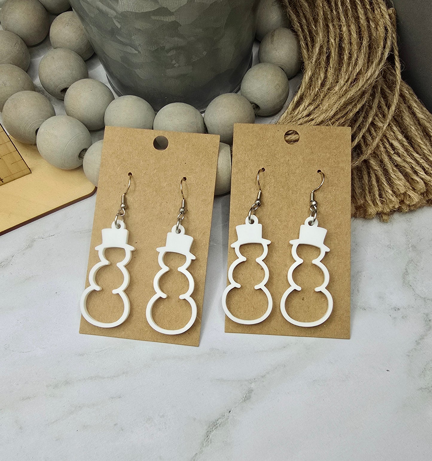 Snowman Earrings