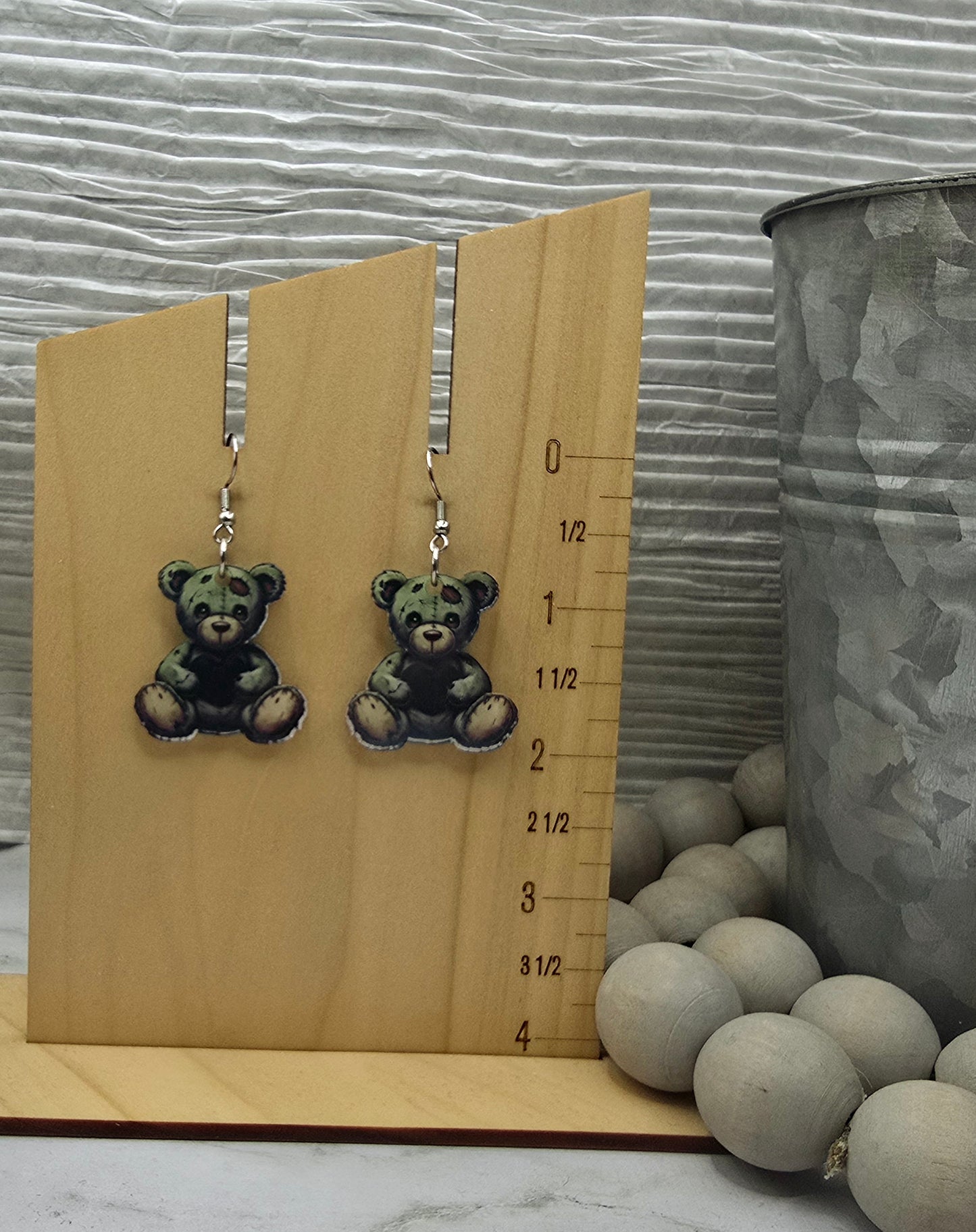 Zombie Bear Earrings