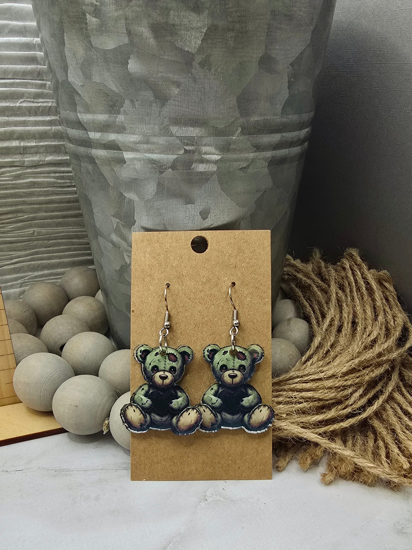 Zombie Bear Earrings