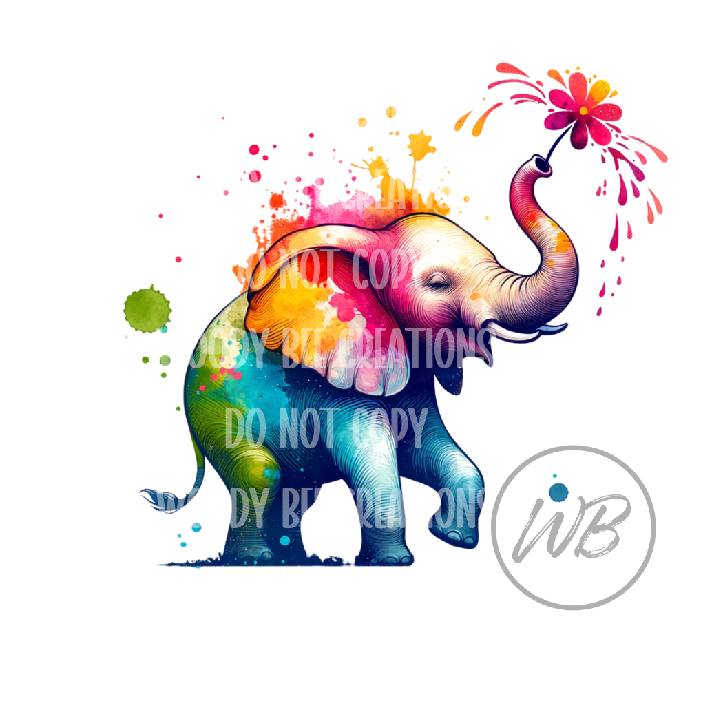 Watercolor Elephant PNG