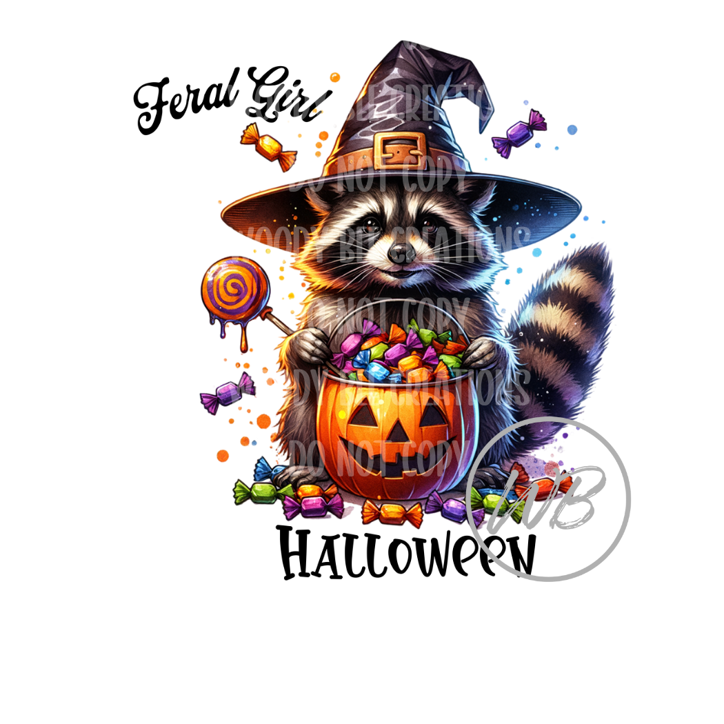 Feral Girl Halloween PNG
