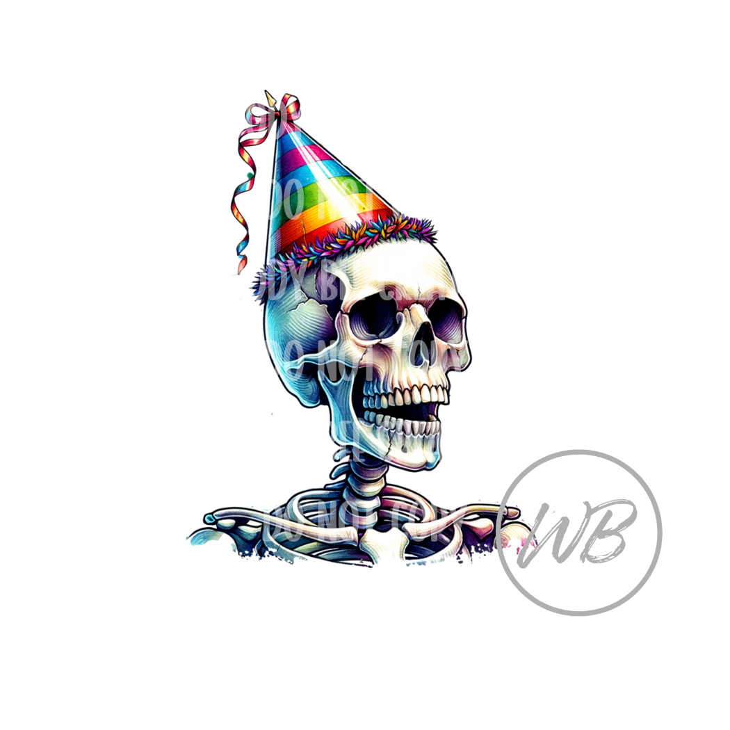 Birthday Skeleton PNG