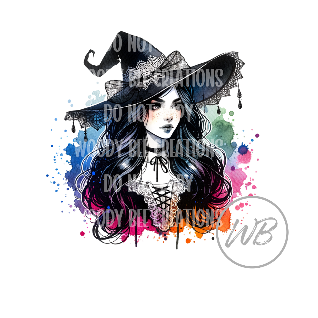 Watercolor Witch PNG