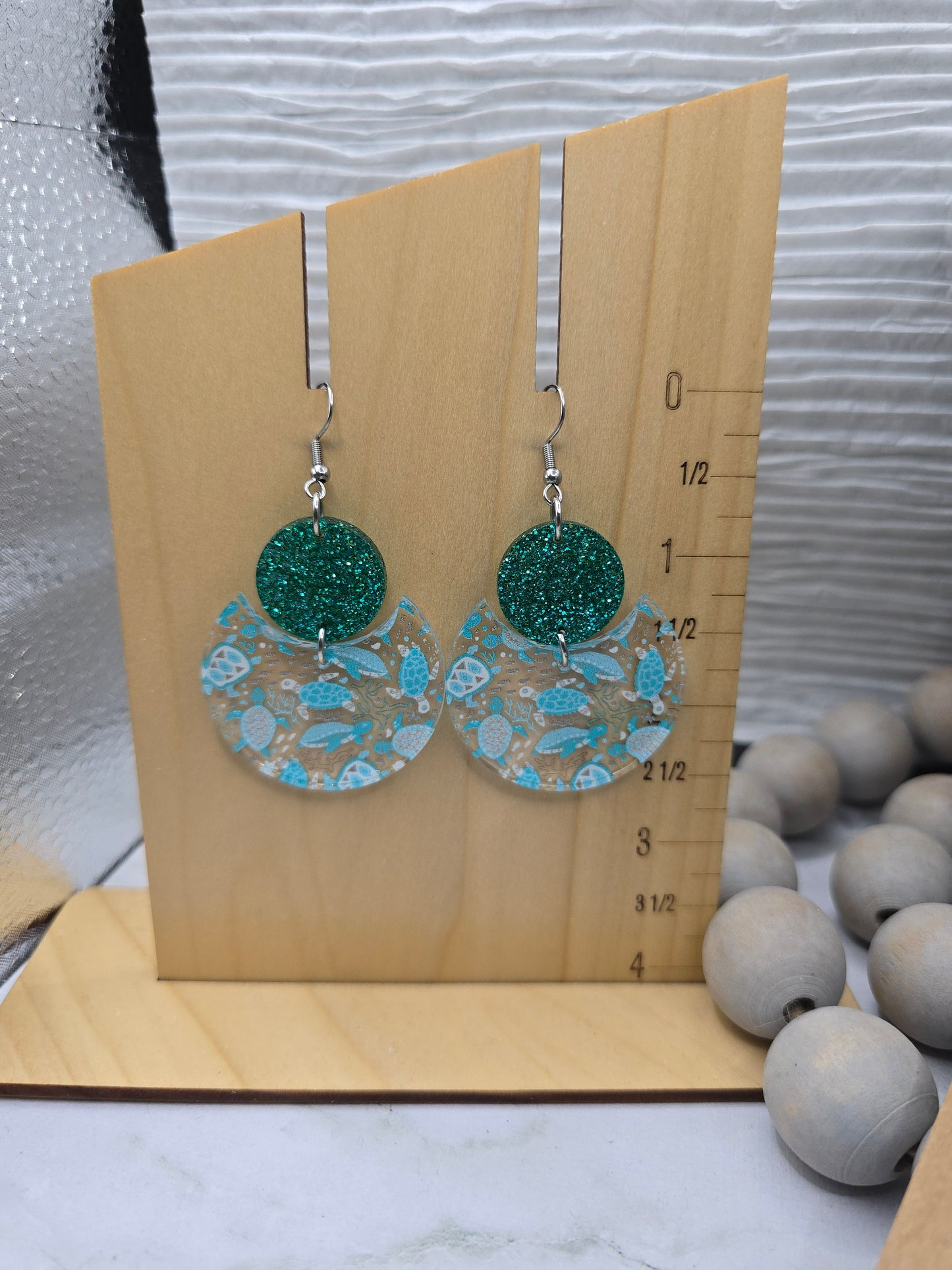 Turtle Stacked Circle Earrings