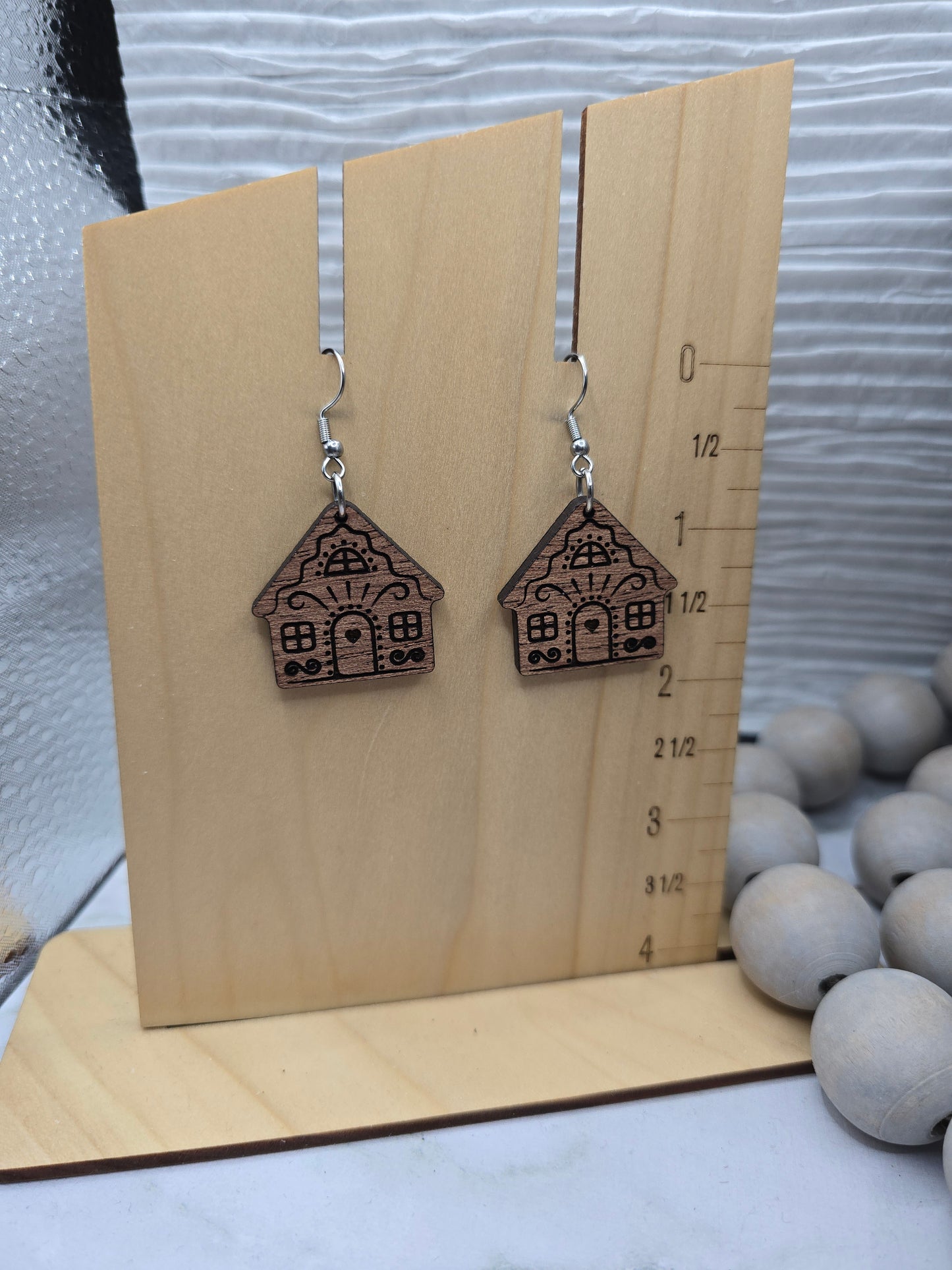 Gingerbread House Earrings