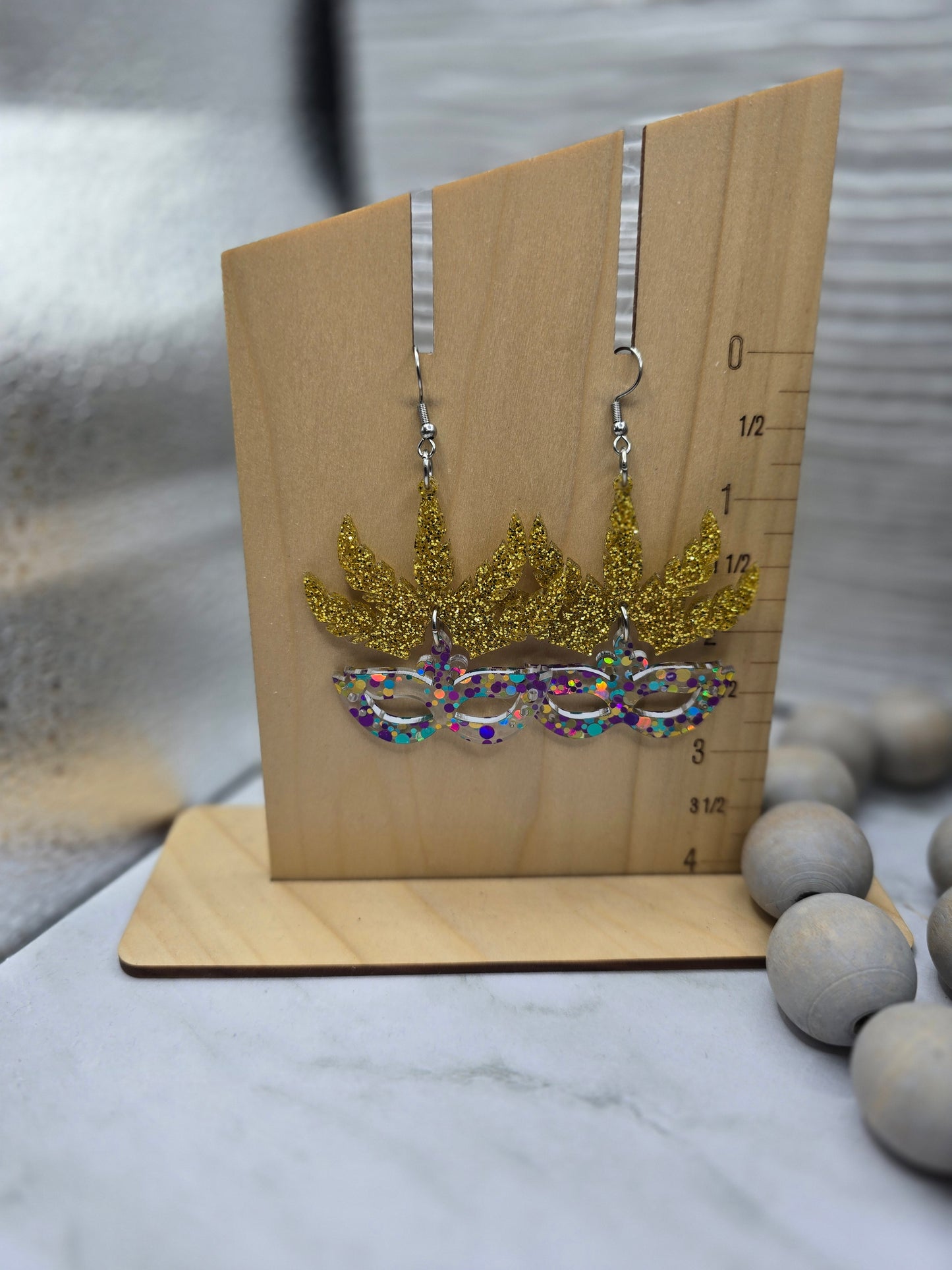 Mardi Gras Mask Earrings