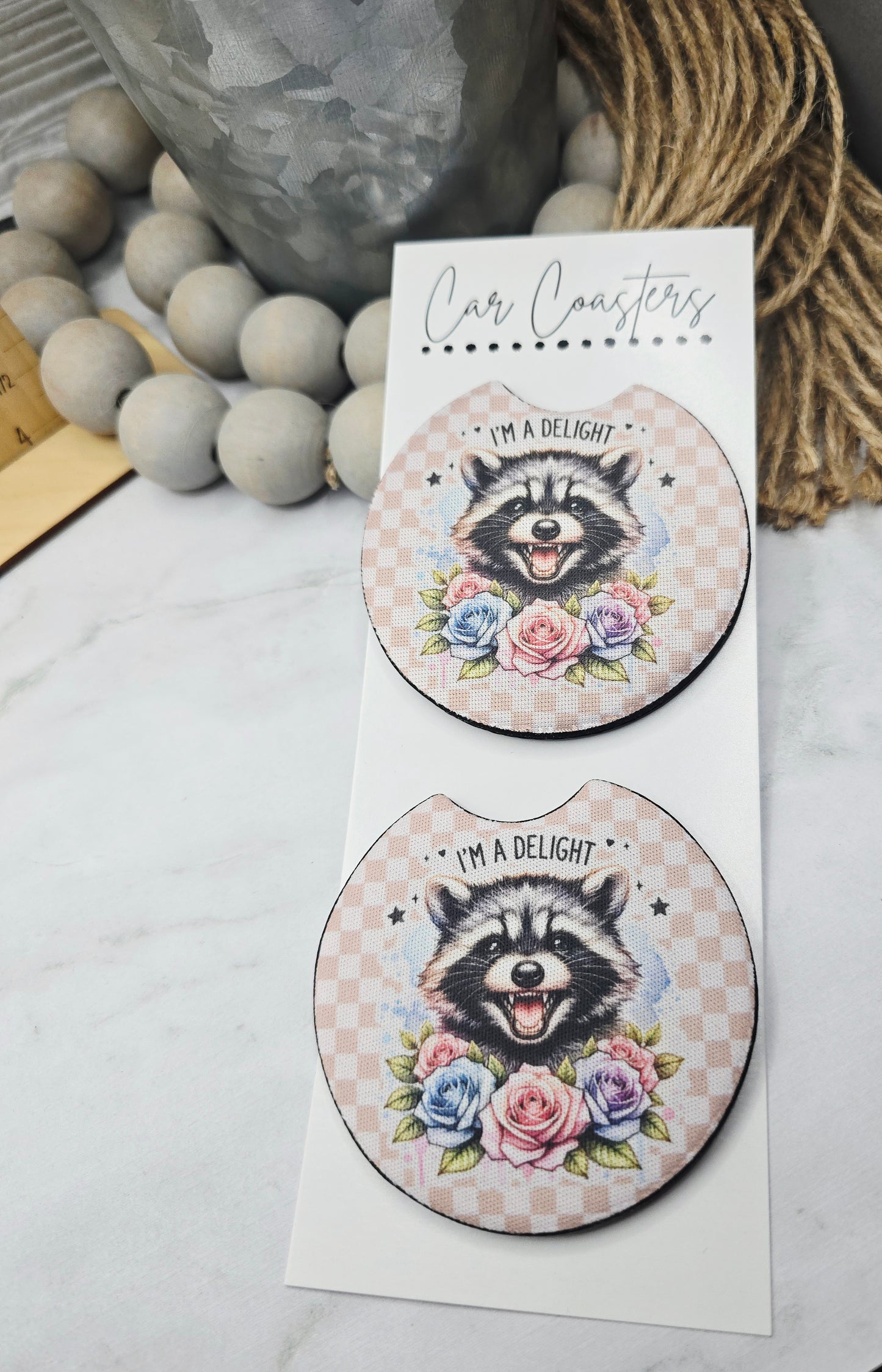 Delight Car Coasters