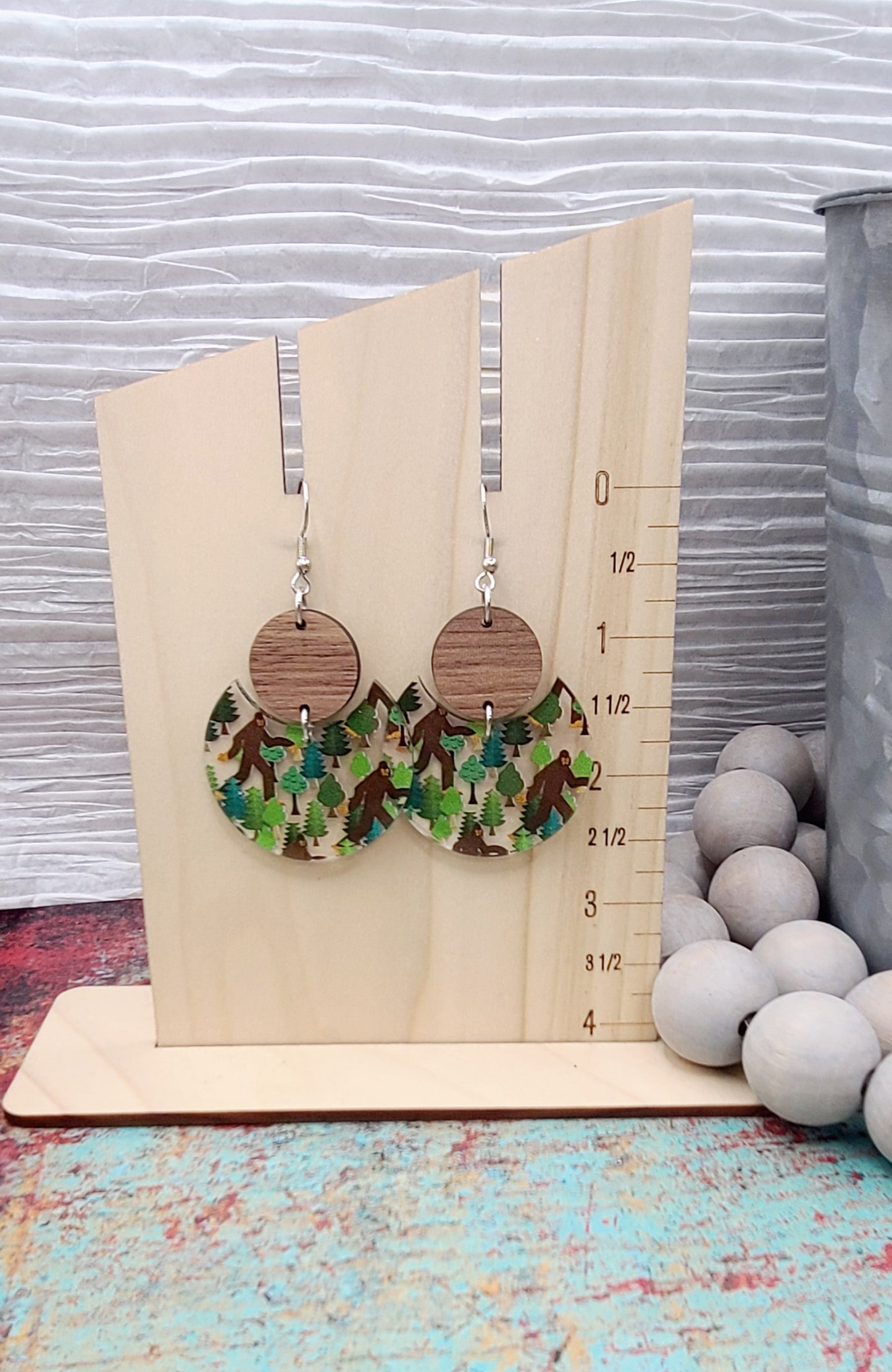 Big Foot Stacked Earrings