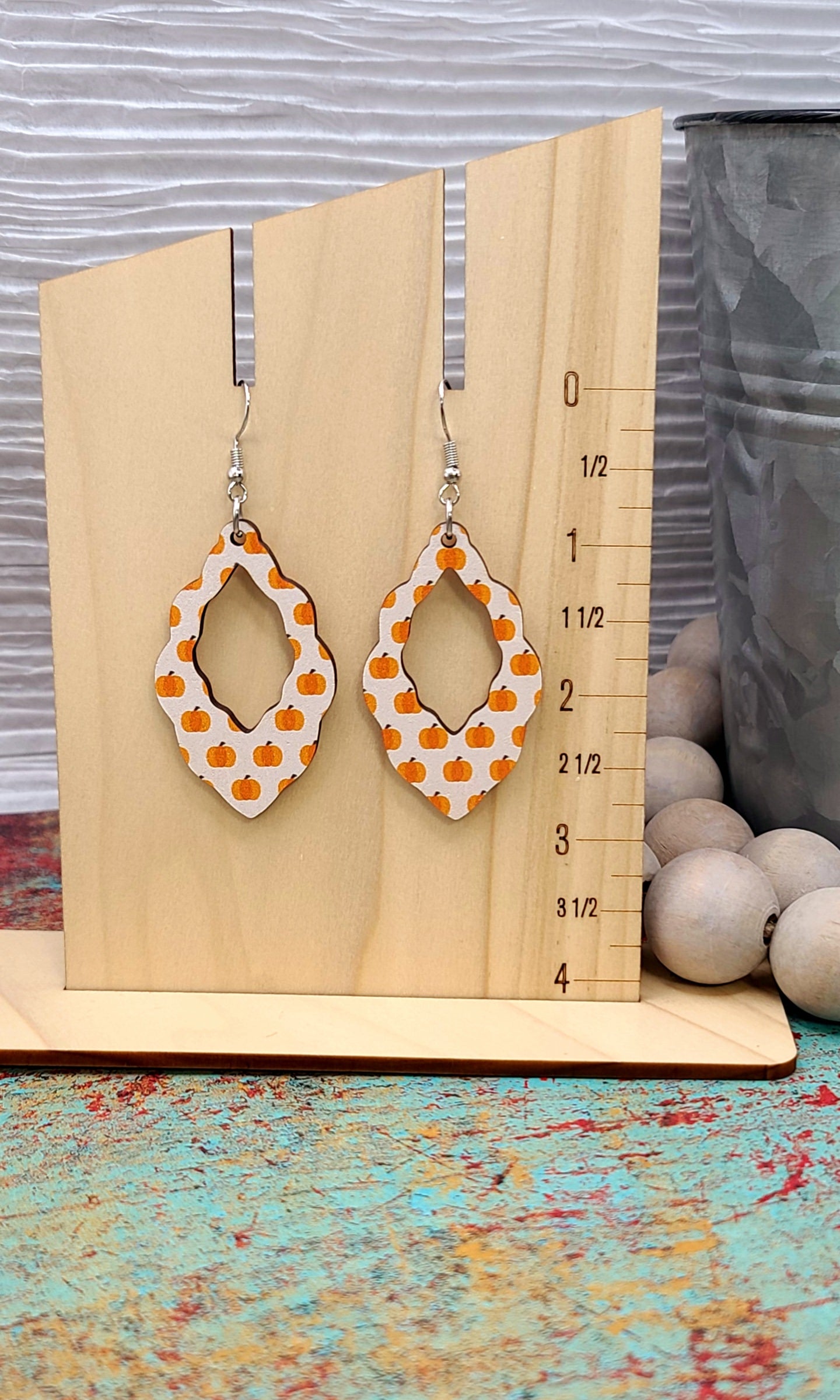 Pumpkin Scallop Earrings