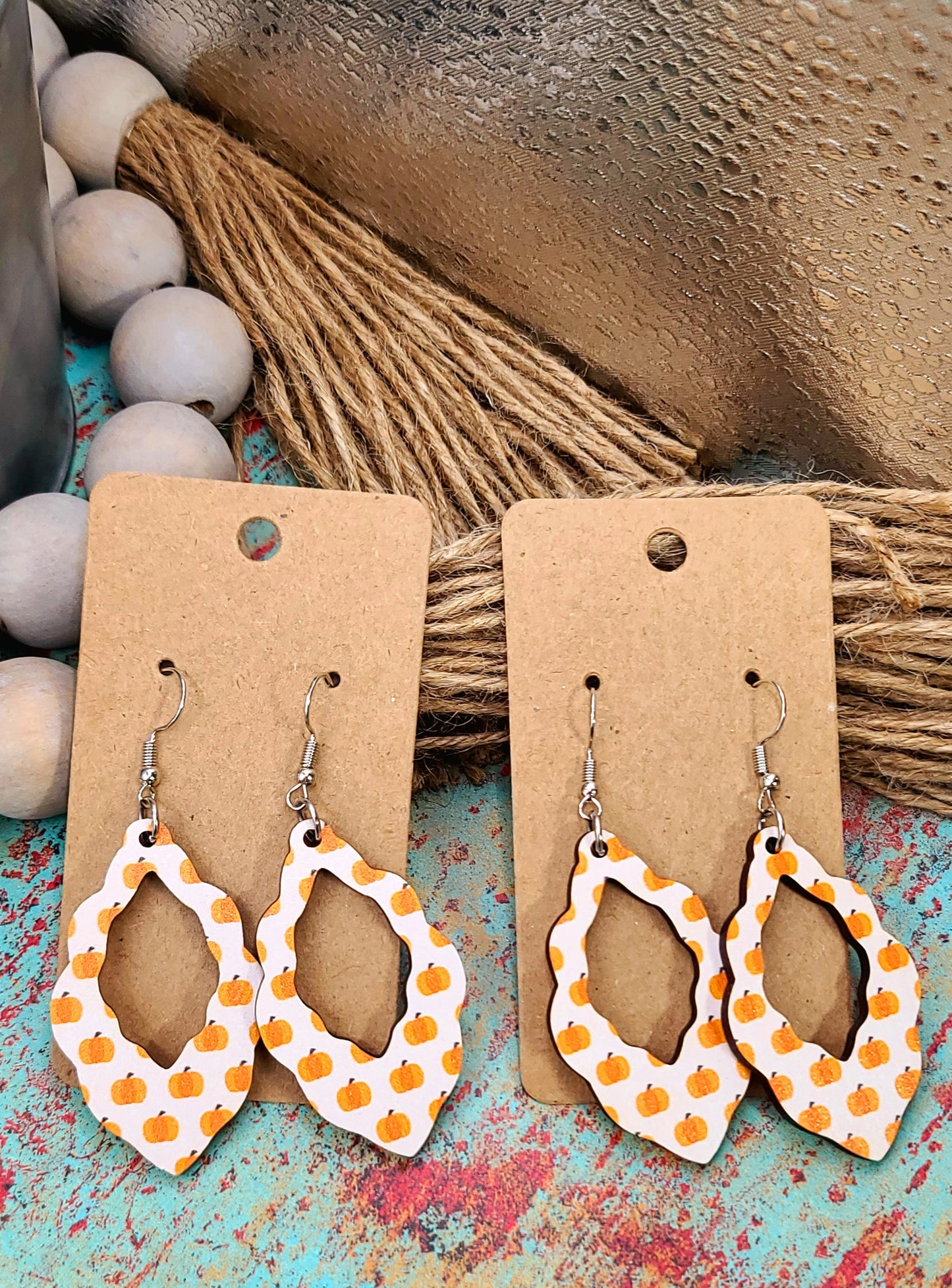 Pumpkin Scallop Earrings