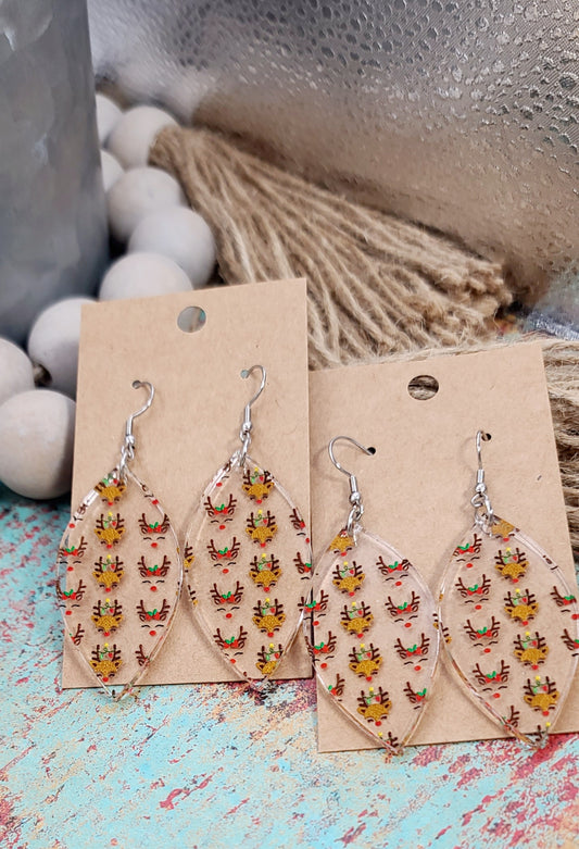 Reindeer Petal Earrings