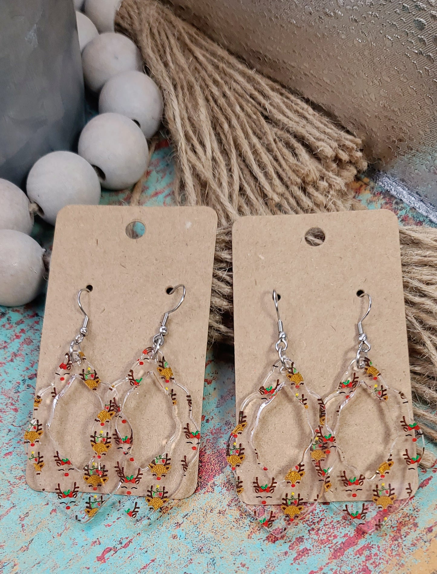 Reindeer Scallop Earrings