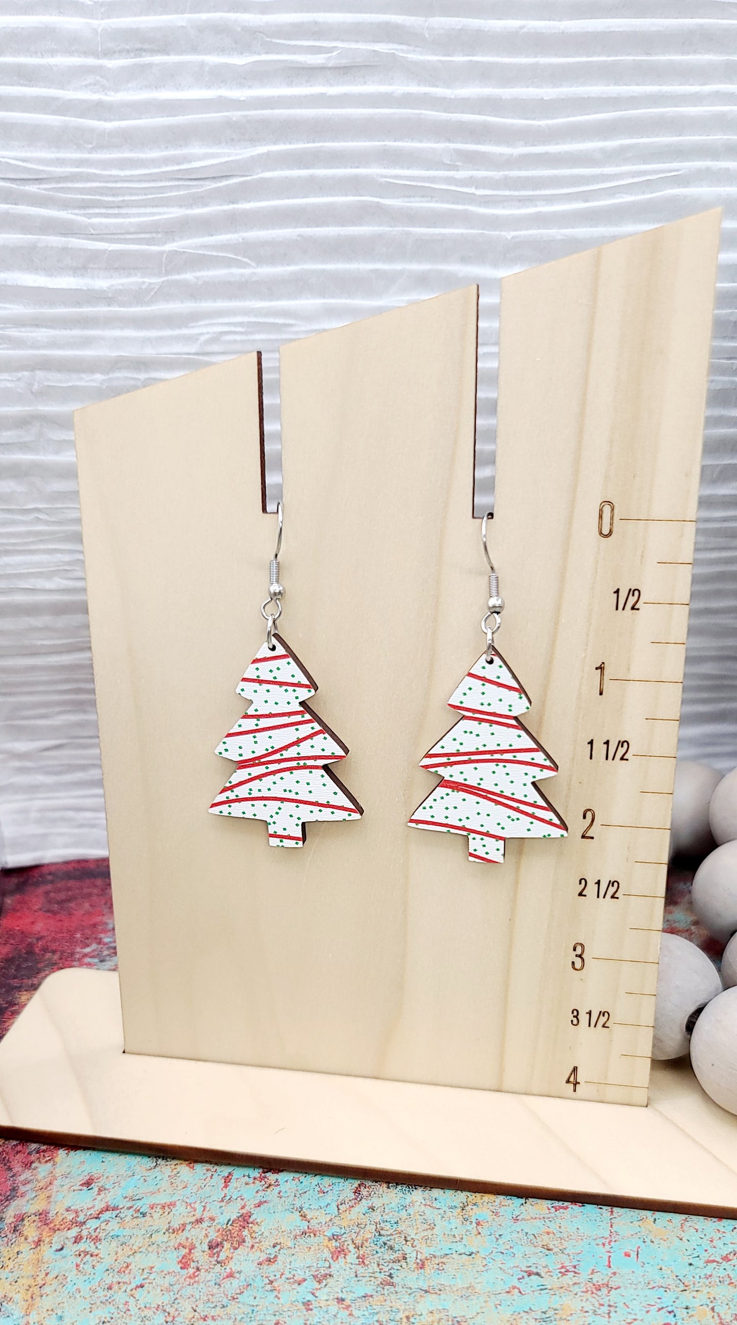 Swirly Sprinkle Tree Earrings