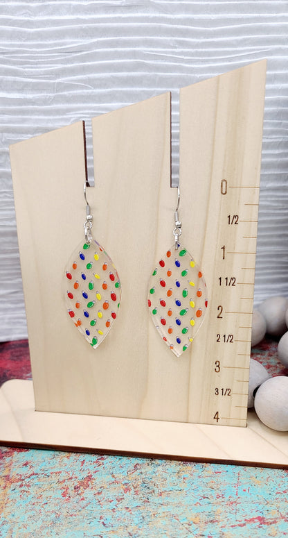 Christmas Lights Petal Earrings