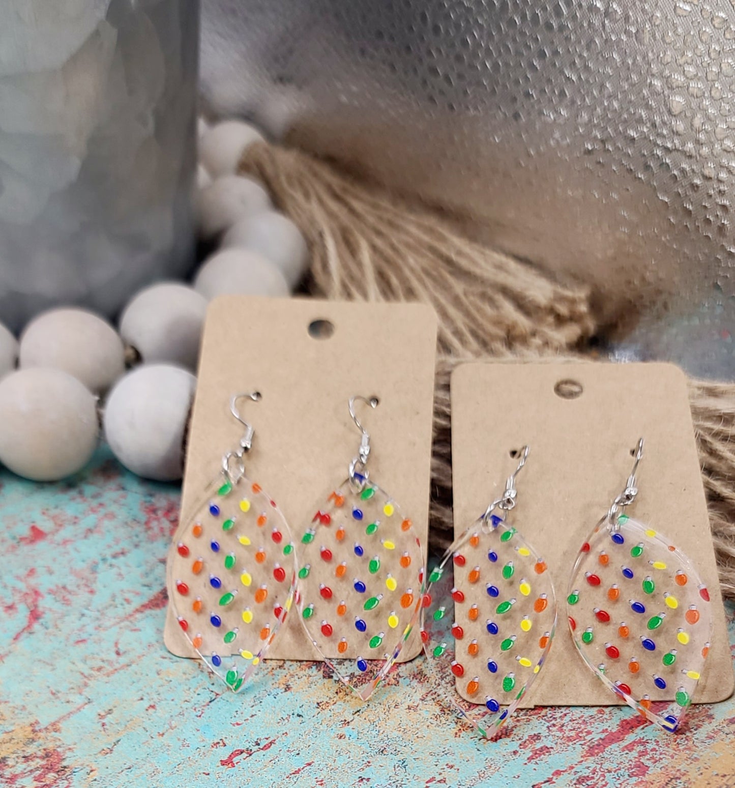 Christmas Lights Petal Earrings