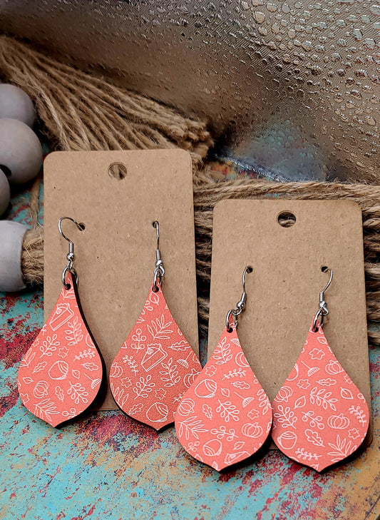 Pumpkin Spice Stretched Drop Earrings