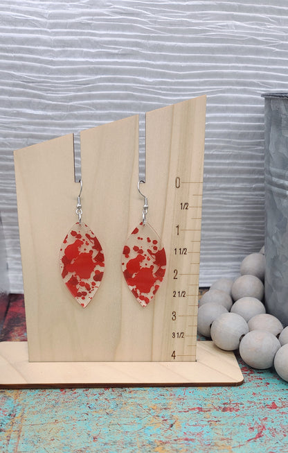 Blood Splatter Petal Earrings