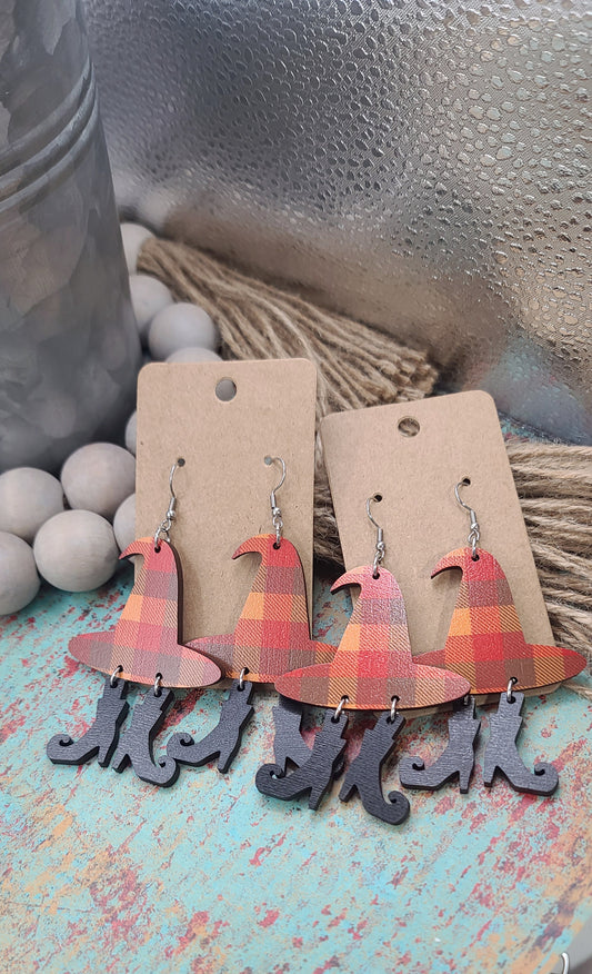 Plaid Witch Earrings