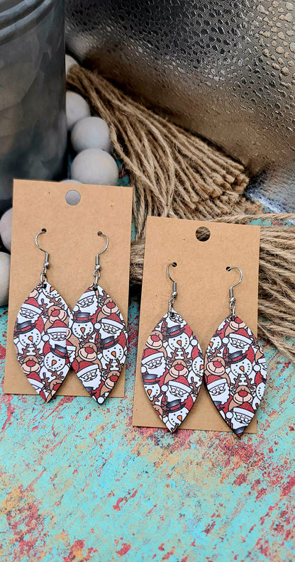 Santa and Friends Petal Earrings