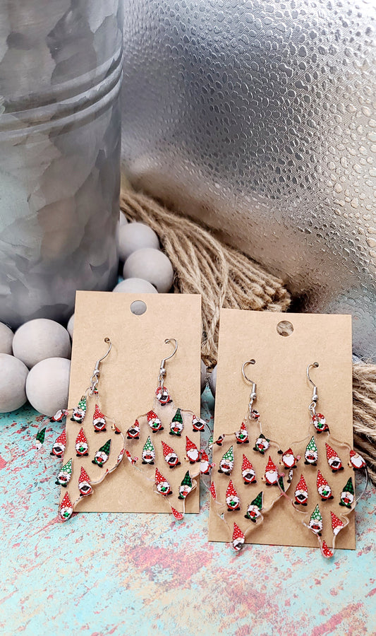 Christmas Gnome Ornament Earrings