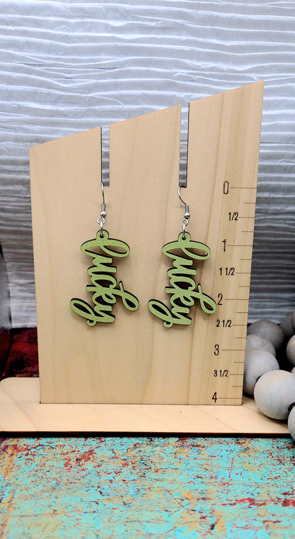 Green Lucky Earrings