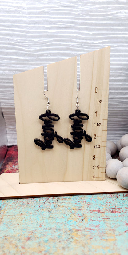 Black Lucky Earrings