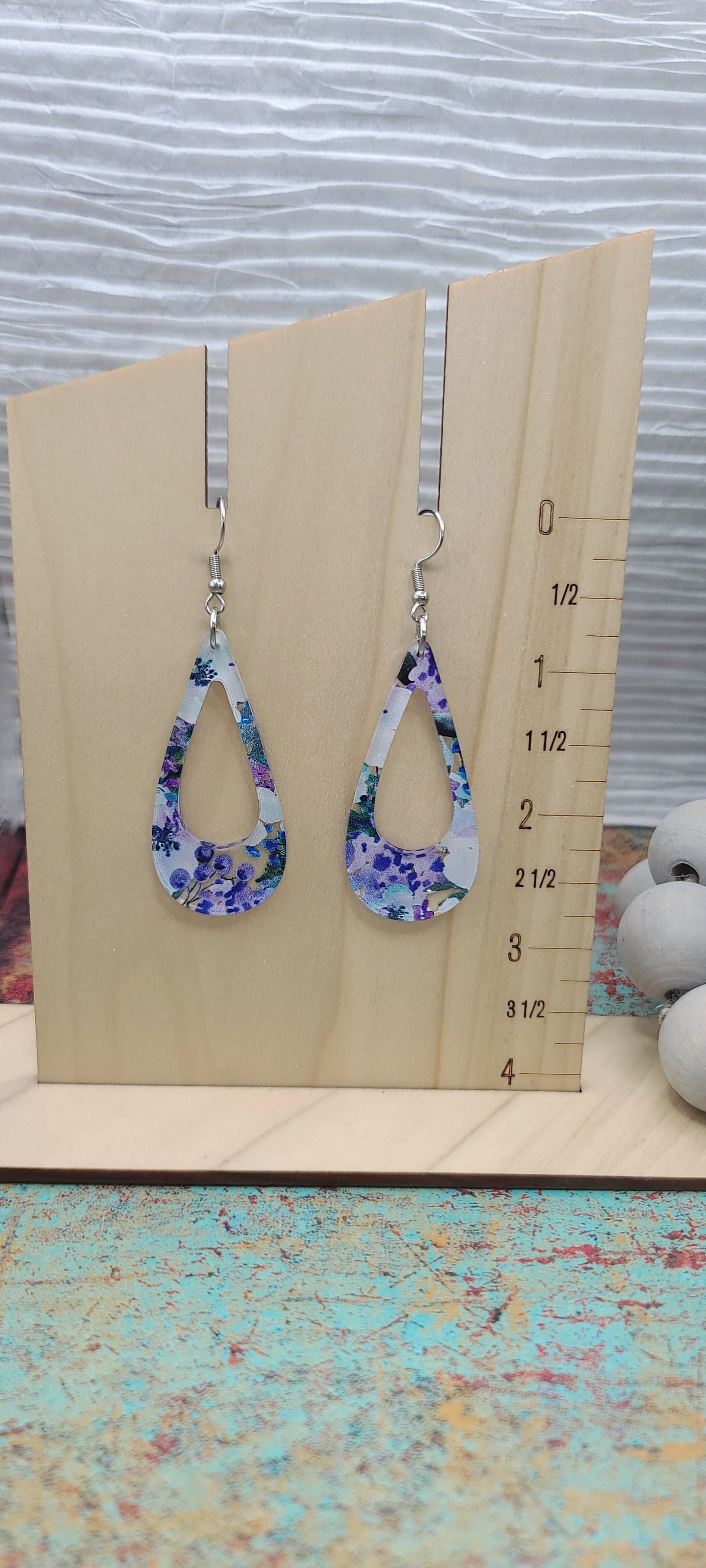 Blueberry Floral Cutout Earrings