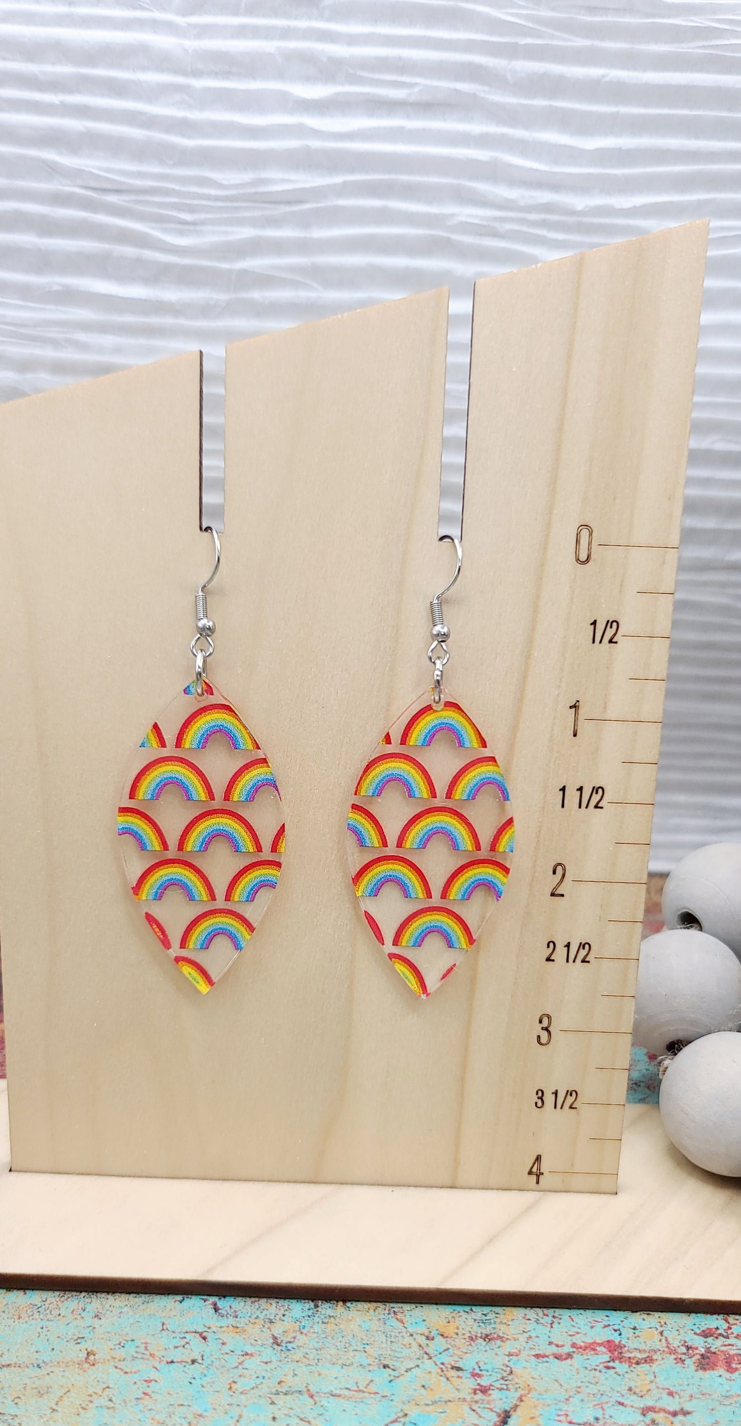 Rainbow Petal Earrings