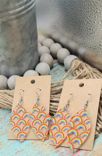 Rainbow Petal Earrings