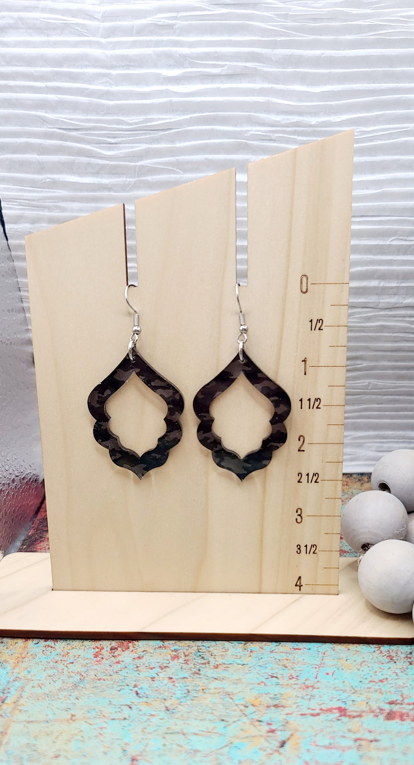 Camo Cutout Earrings