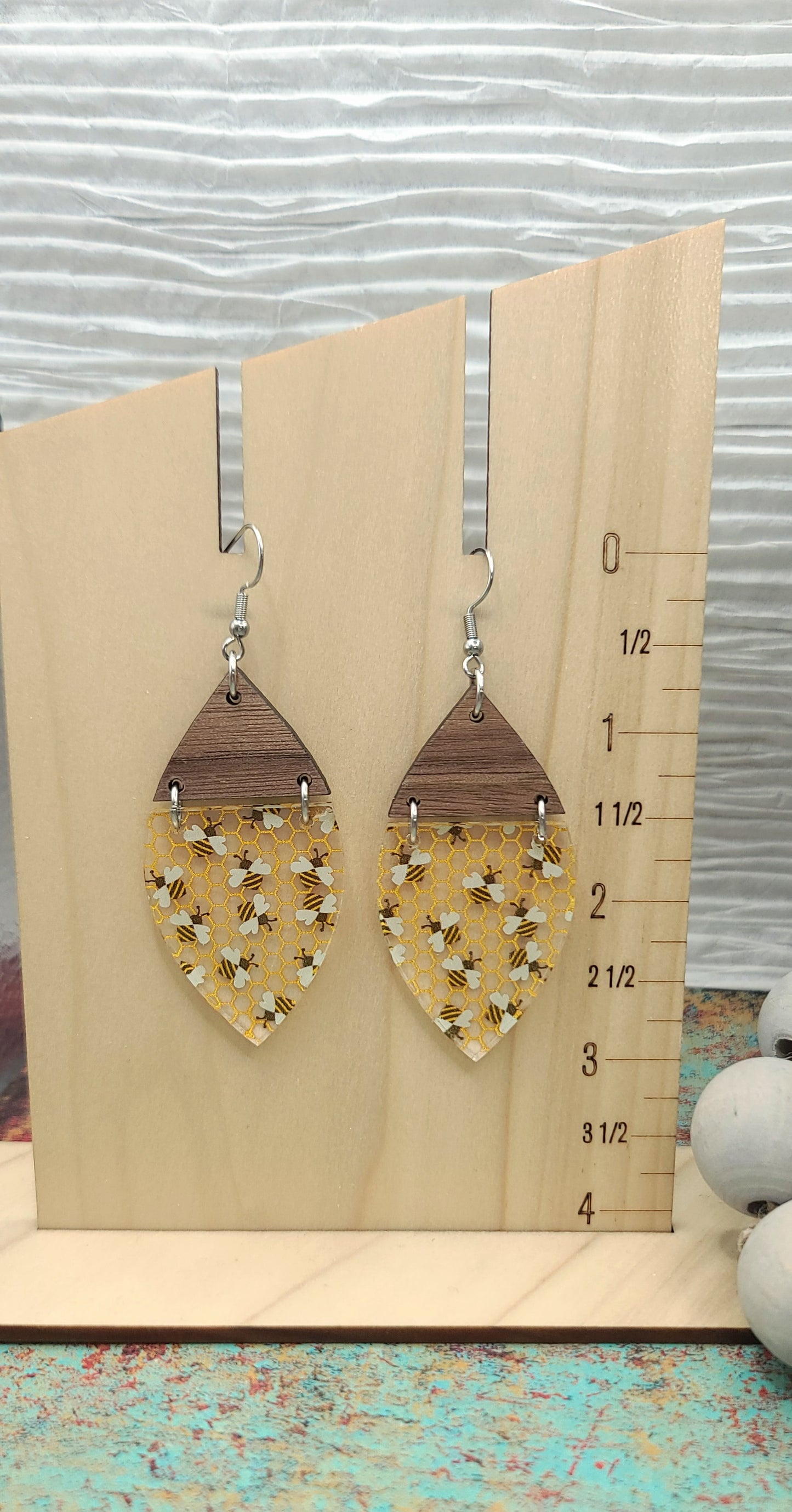 Bee Split Petal Earrings