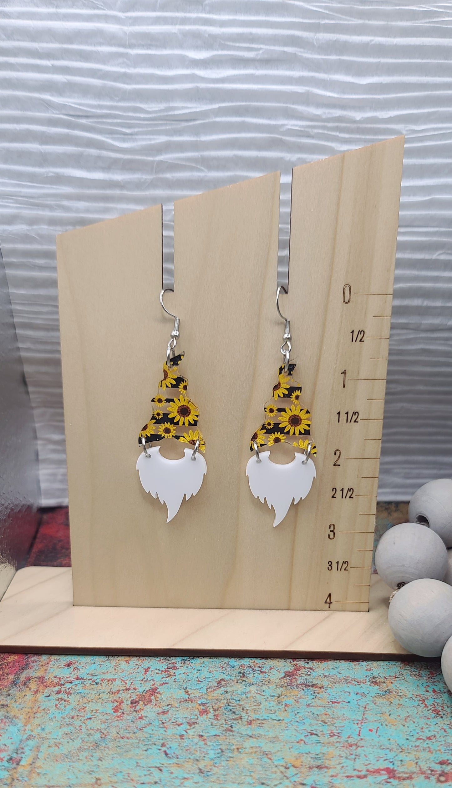 Sunflower Gnome Earrings