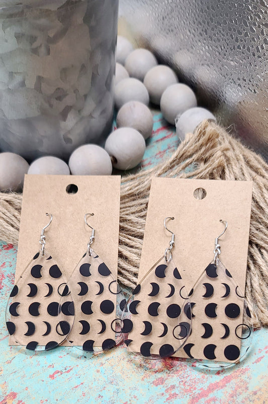 Moon Phases Teardrop Earrings